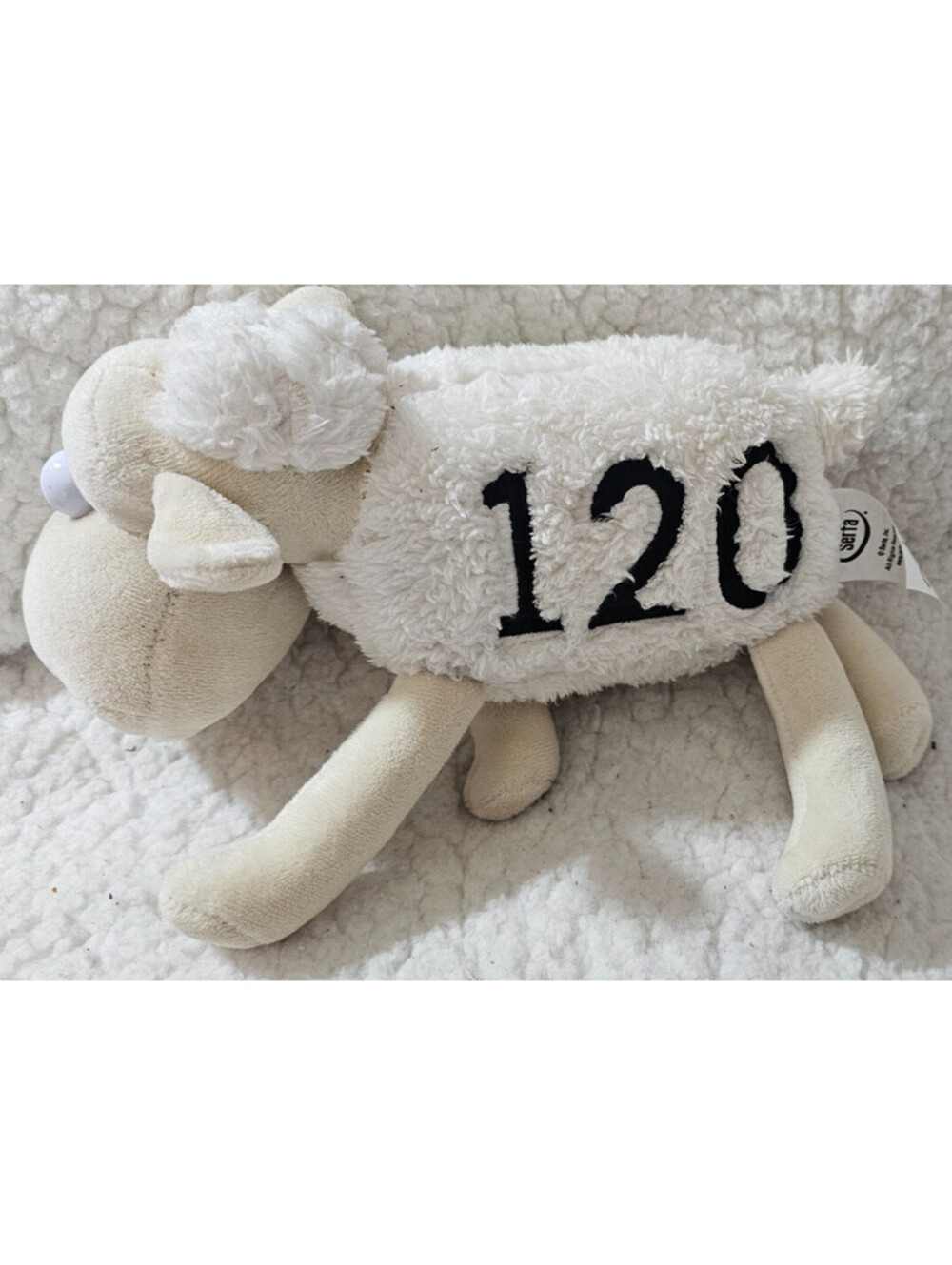 2022 Serta Comfort Eco Counting Sheep Plush Toy #120 Beige 7" TV Advertisement
